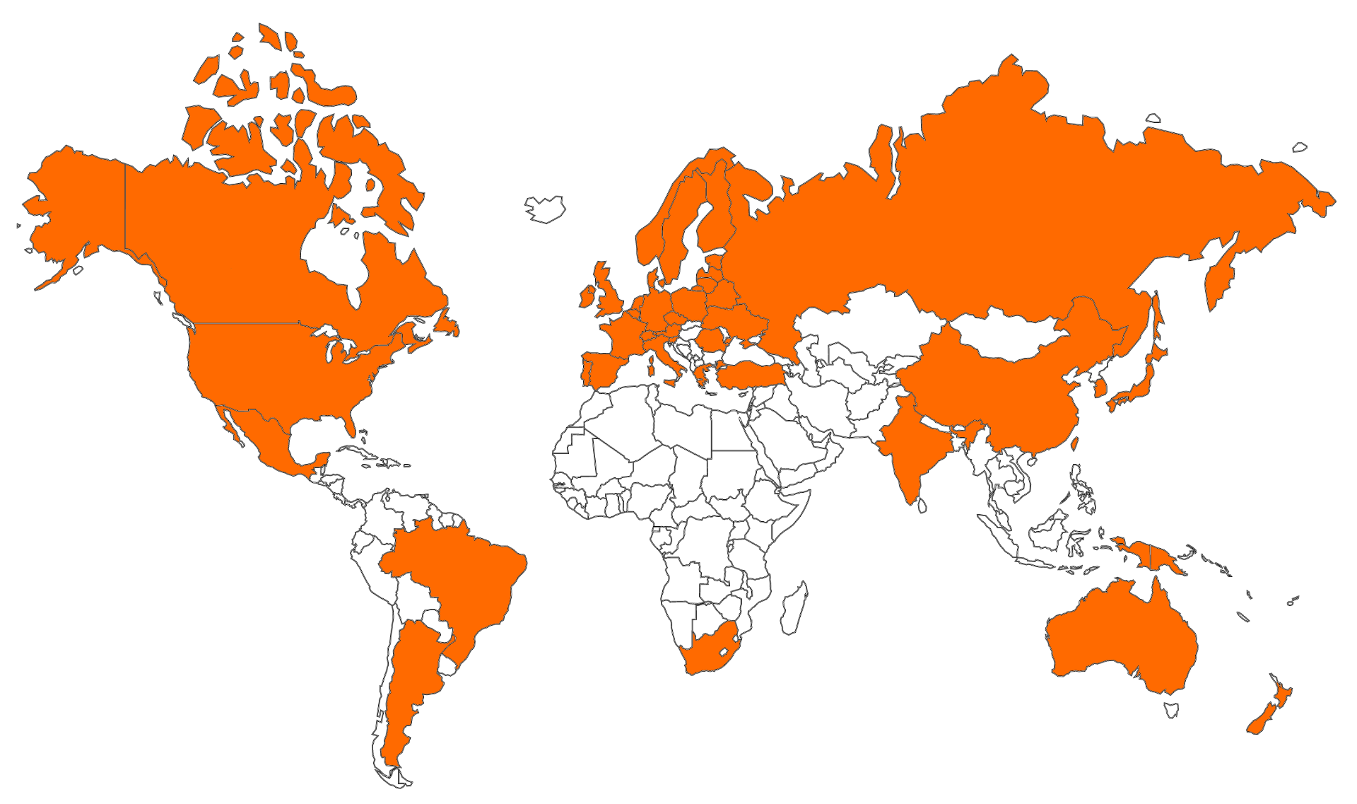 world map Johnson-Fluiten Kadant Johnson  