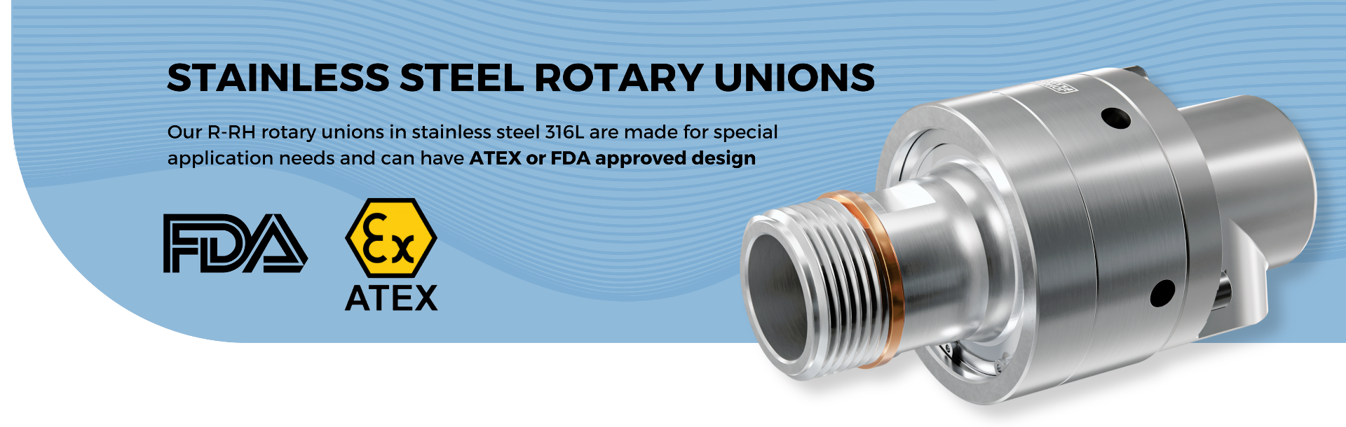 stainless steel rotary union chemical pharma